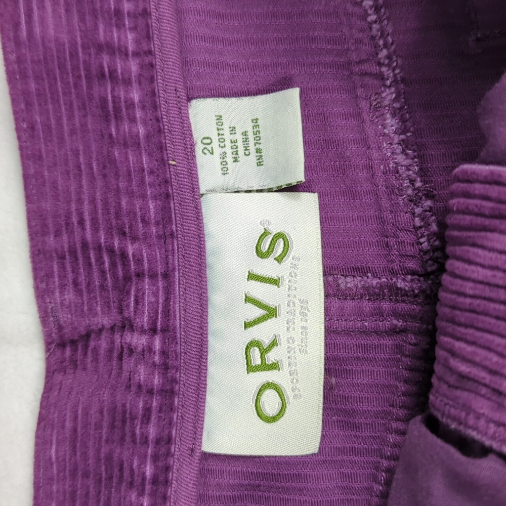 Orvis Purple Corduroy Women's 5 Pocket Pencil Skirt Plus Size 20 - Picture 4 of 4
